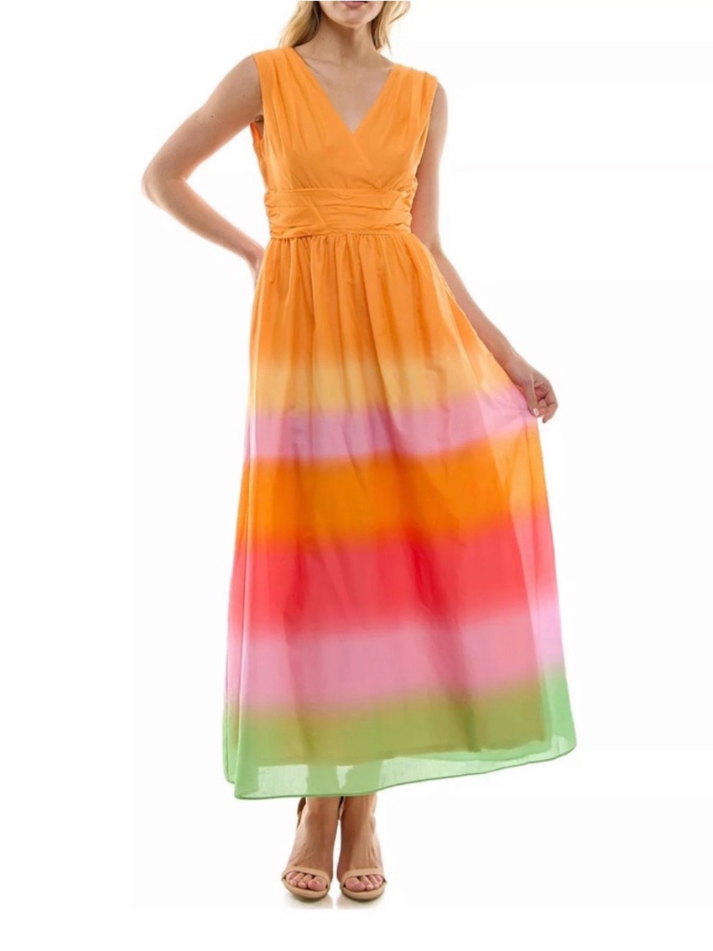 Taylor Ombre Cotton Maxi Dress - Size XL